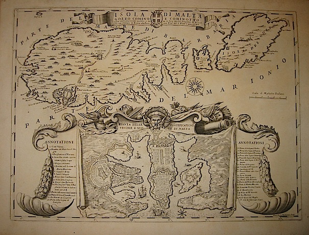 De Rossi Gio. Giacomo  Isola di Malta, Gozzo, Comino e Cominotto cavata dalle più recenti notitie... 1686 Roma 